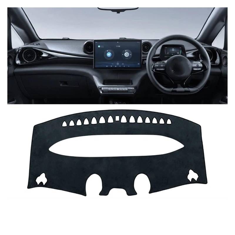 Car Dashboard Cover Mat Für BYD Für Dolphin Für EA1 Für EV 2021 2022 2023 2024 Auto-Armaturenbrettmatte Vermeiden Sie Licht Sonnenschutzpolster Abdeckung Teppichinnenraum Armaturenbrett Matte(RHD Blac von XRUKGUO