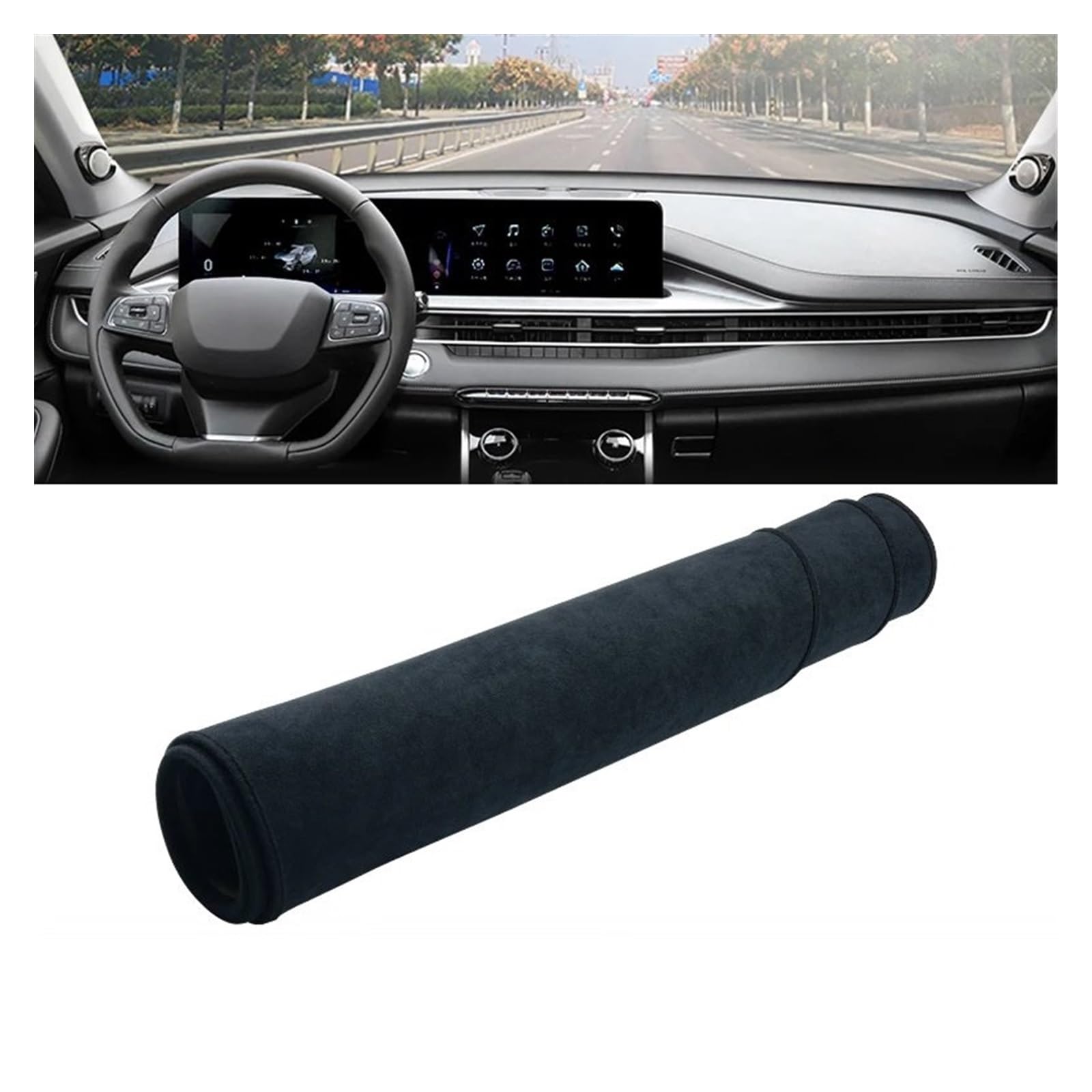 Car Dashboard Cover Mat Für Chery Für Tiggo 7 Pro Für Max 2021 2022 2023 Für Tiggo7 Pro Auto-Armaturenbrett-Abdeckung Armaturenbrettmatte Sonnenschutz Rutschfeste Unterlage Armaturenbrett Matte(B Blac von XRUKGUO