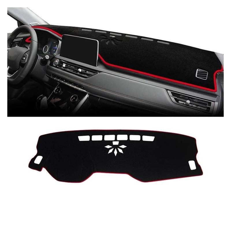 Car Dashboard Cover Mat Für Chery Für Tiggo 8 Pro 2019 2020 2021 2022 2023 Für Tiggo8 Pro Auto Dashboard Sonnenschutz Pad Matte Instrument Schreibtisch Abdeckung Armaturenbrett Matte(A Red Side) von XRUKGUO