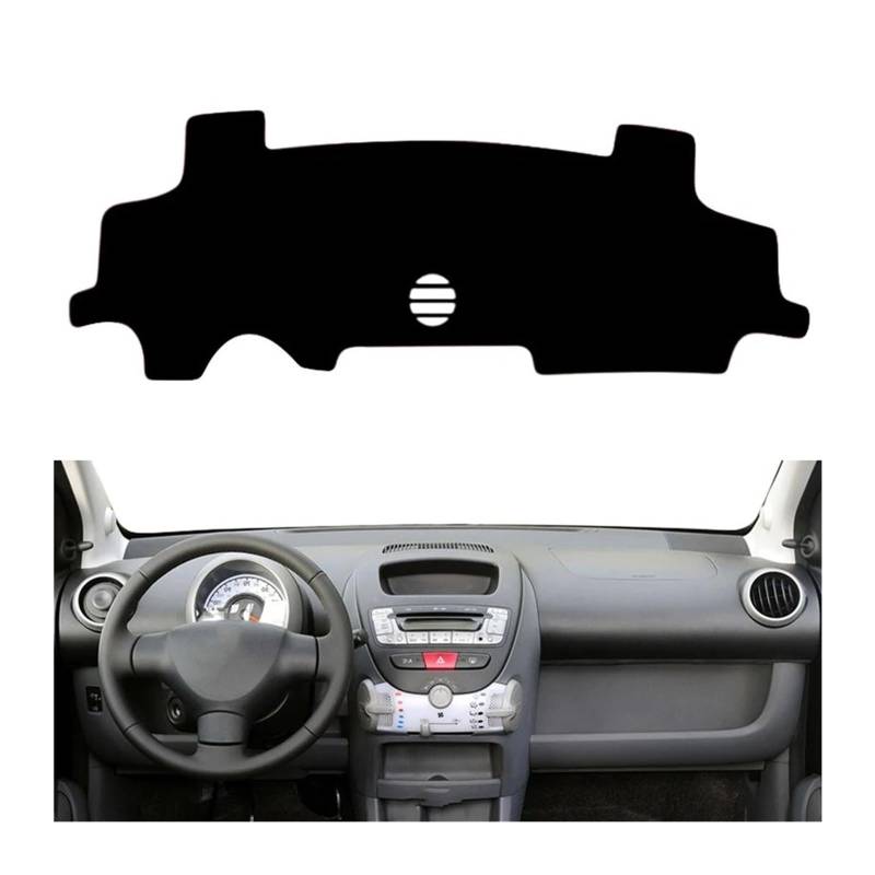 Car Dashboard Cover Mat Für Citroen Für C1 2005 2006 2007 2008 2009 2010-2014 Auto Dashmat Dashboard Abdeckung Pad Matte Sonnenschirm Schützen Teppich Kissen Armaturenbrett Matte(Rot,Lhd) von XRUKGUO