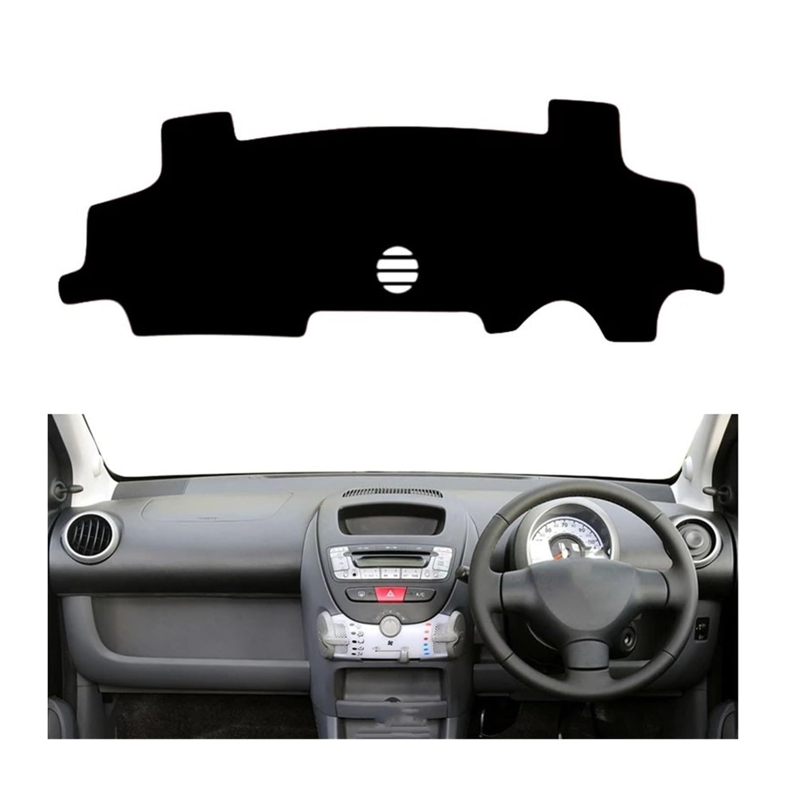 Car Dashboard Cover Mat Für Citroen Für C1 2005 2006 2007 2008 2009 2010-2014 Auto Dashmat Dashboard Abdeckung Pad Matte Sonnenschirm Schützen Teppich Kissen Armaturenbrett Matte(Schwarz,RHD) von XRUKGUO