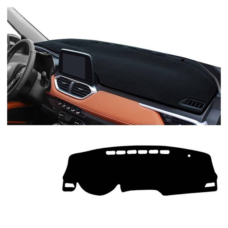 Car Dashboard Cover Mat Für Groove 2021 2022 2023 Für Baojun 510 2017 2018 2019 2020 2021 2022 2023 Auto-Armaturenbrett-Abdeckung Sonnenschutzmatte Armaturenbrett Matte(A Black Side LHD) von XRUKGUO