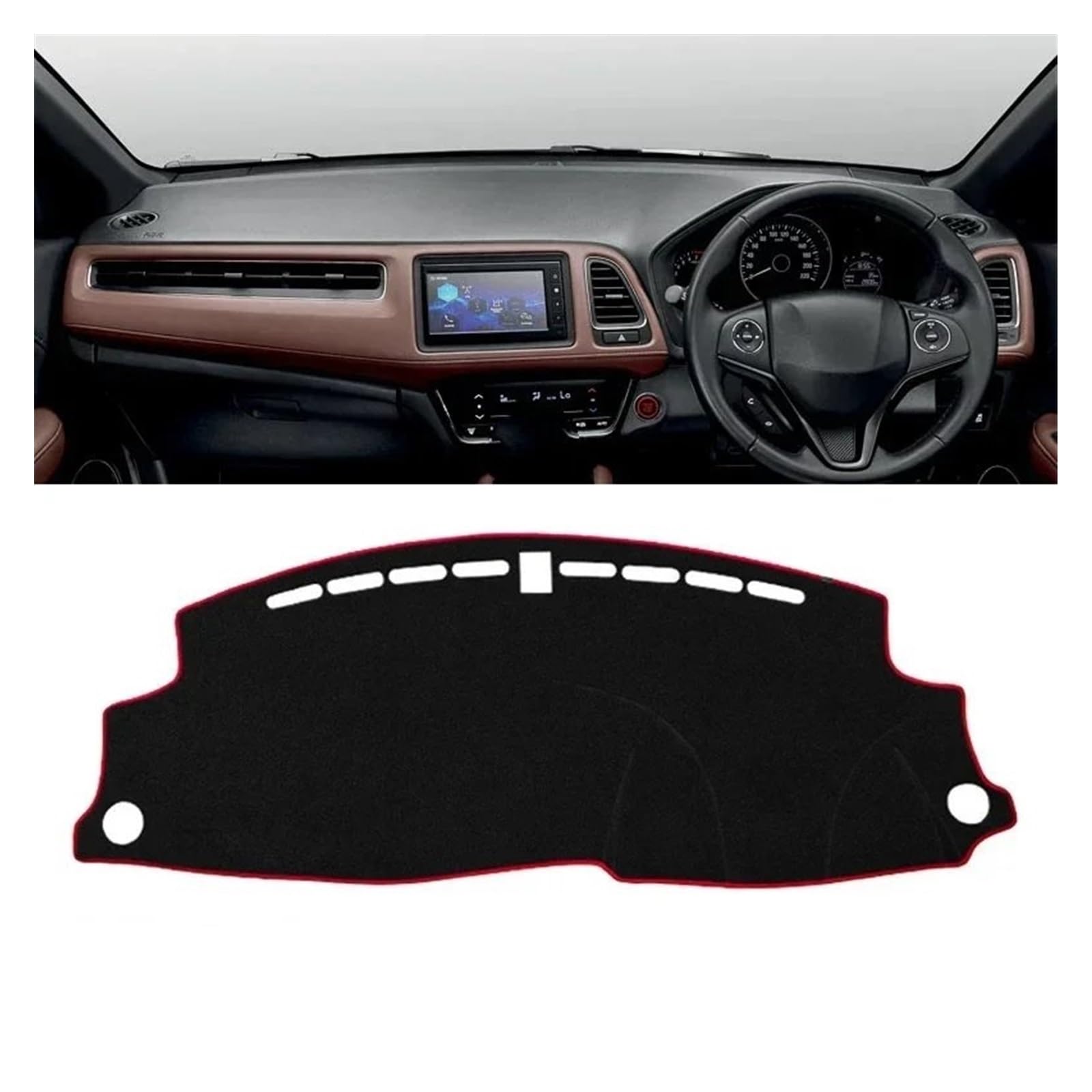 Car Dashboard Cover Mat Für HR-V Für HRV Für Vezel 2014 2015 2016 2017 2018 2019 2020 Auto-Armaturenbrett-Abdeckung Armaturenbrettmatte Sonnenschutz Rutschfeste Unterlage Armaturenbrett Matte(A RHD Re von XRUKGUO