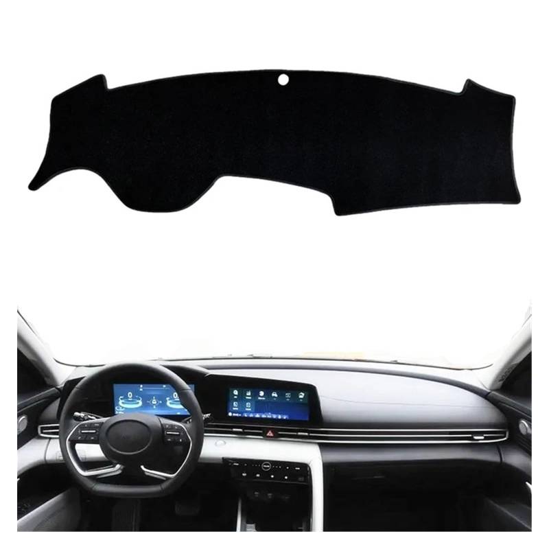 Car Dashboard Cover Mat Für Hyundai Für Elantra Für Avante Für I30 Für CN7 2020-2023 Auto Armaturenbrett Abdeckung Matte Pad Dashmat Sonnenschirm Schützen Kissen Teppich Armaturenbrett Matte(Rot,Lhd) von XRUKGUO