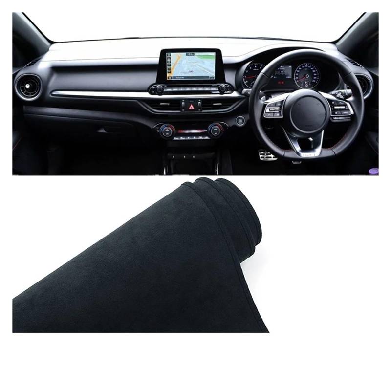 Car Dashboard Cover Mat Für Kia Für Cerato Für K3 Für Forte 2019 2020 2021 2022 Auto Armaturenbrettmatte Armaturenbrett Sonnenschutz Pad Hülle Armaturenbrettmatte Armaturenbrett Matte(B Black RHD) von XRUKGUO