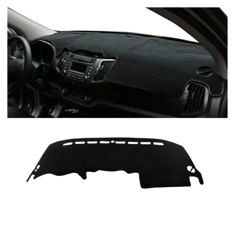 Car Dashboard Cover Mat Für Kia Für Sportage 3 R 2011 2012 2013 2014 2015 Auto Armaturenbrettabdeckung Instrumententisch Sonnenschutzmatte rutschfeste Unterlage Armaturenbrett Matte(A Black Side) von XRUKGUO