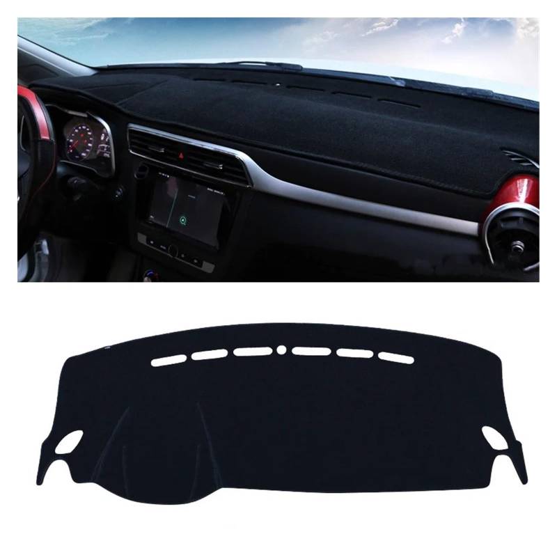 Car Dashboard Cover Mat Für MG Für ZS Für EV 2017 2018 2019 2020 2021-2023 Auto Armaturenbrettabdeckung Armaturenbrettmatte Teppichumhang Sonnenschutz Dashmat Rutschfest Armaturenbrett Matte(A LHD Bla von XRUKGUO