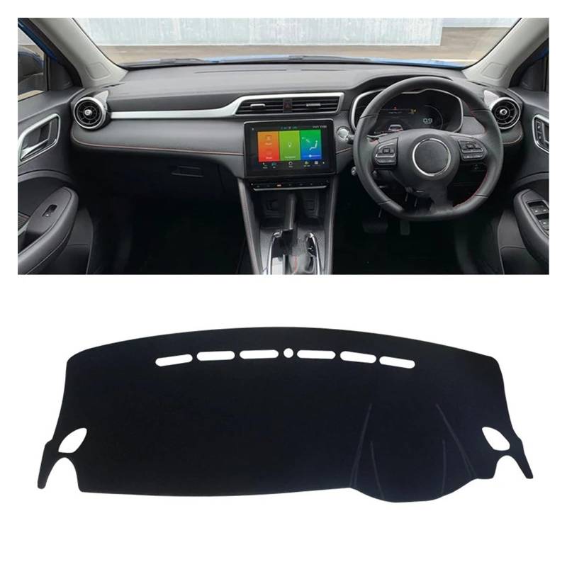 Car Dashboard Cover Mat Für MG Für ZS Für EV 2017 2018 2019 2020 2021-2023 Auto Armaturenbrettabdeckung Armaturenbrettmatte Teppichumhang Sonnenschutz Dashmat Rutschfest Armaturenbrett Matte(A RHD Bla von XRUKGUO