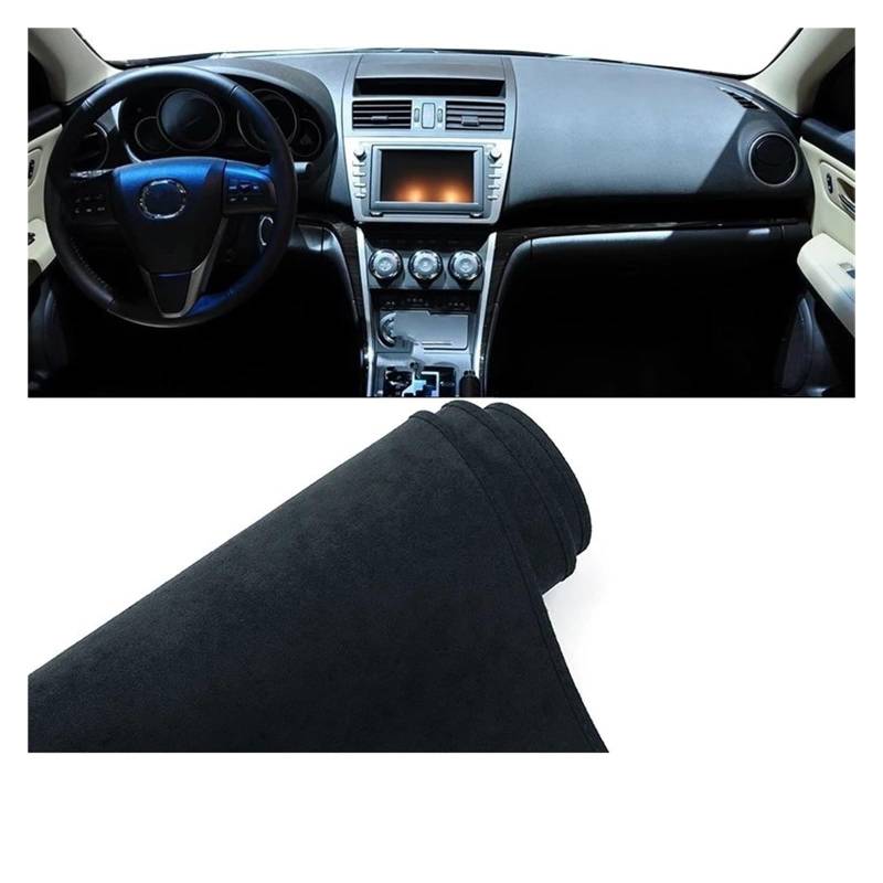 Car Dashboard Cover Mat Für Mazda 6 Für GH 2008 2009 2010 2011 2012 Auto-Armaturenbrett-Abdeckung Sonnenschutzmatte rutschfeste Instrumententeppiche Armaturenbrett Matte(B LHD Black) von XRUKGUO