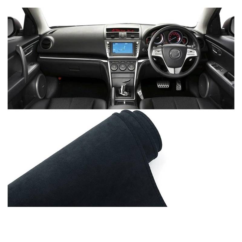 Car Dashboard Cover Mat Für Mazda 6 Für GH 2008 2009 2010 2011 2012 Auto-Armaturenbrett-Abdeckung Sonnenschutzmatte rutschfeste Instrumententeppiche Armaturenbrett Matte(B RHD Black) von XRUKGUO