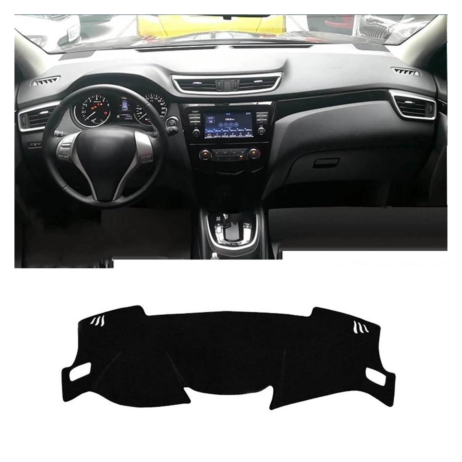 Car Dashboard Cover Mat Für Nissan Für Qashqai Für J11 2014-2018 2019 2020 Auto-Armaturenbrett-Abdeckung Armaturenbrettmatte Sonnenschutz Instrumententisch Rutschfeste Unterlage Armaturenbrett Matte(A von XRUKGUO