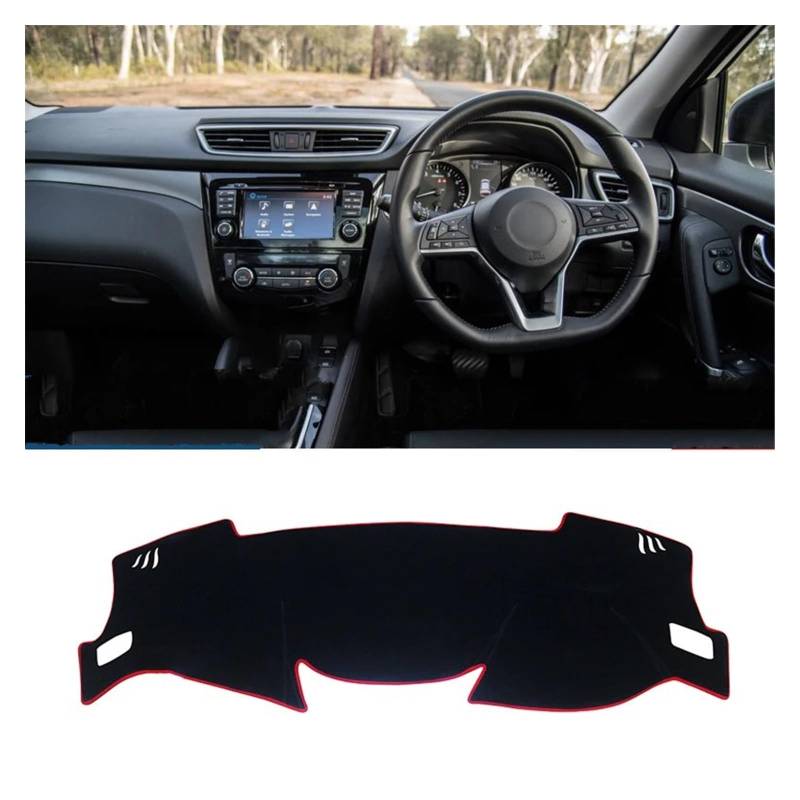 Car Dashboard Cover Mat Für Nissan Für Qashqai Für J11 2014-2018 2019 2020 Auto-Armaturenbrett-Abdeckung Armaturenbrettmatte Sonnenschutz Instrumententisch Rutschfeste Unterlage Armaturenbrett Matte(A von XRUKGUO