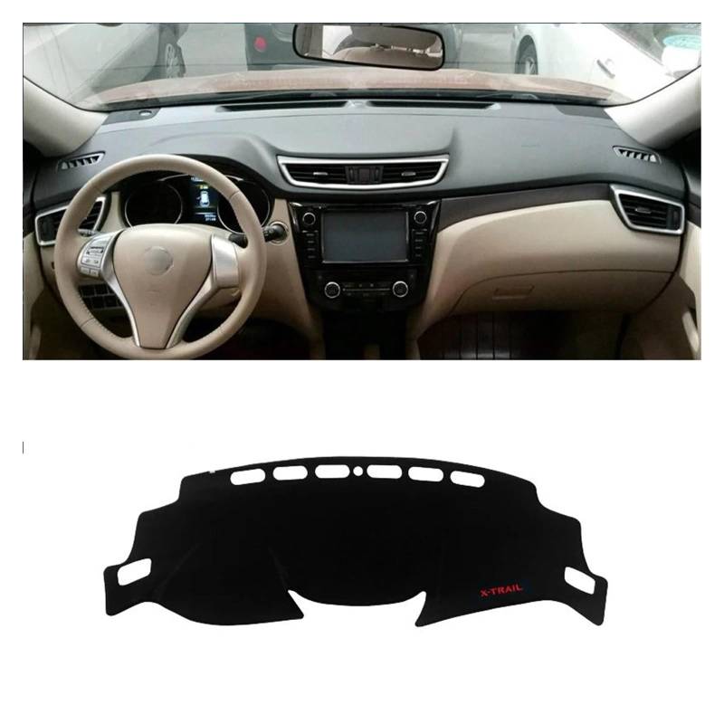 Car Dashboard Cover Mat Für Nissan Für X-Trail Für X Trail Für Xtrail Für T32 2014-2020 Auto-Armaturenbrett-Abdeckung Armaturenbrettmatte Sonnenschutz Rutschfeste Unterlage Armaturenbrett Matte(A Blac von XRUKGUO