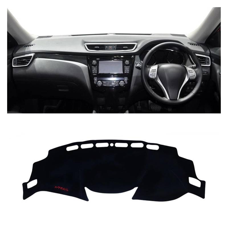 Car Dashboard Cover Mat Für Nissan Für X-Trail Für X Trail Für Xtrail Für T32 2014-2020 Auto-Armaturenbrett-Abdeckung Armaturenbrettmatte Sonnenschutz Rutschfeste Unterlage Armaturenbrett Matte(A Blac von XRUKGUO