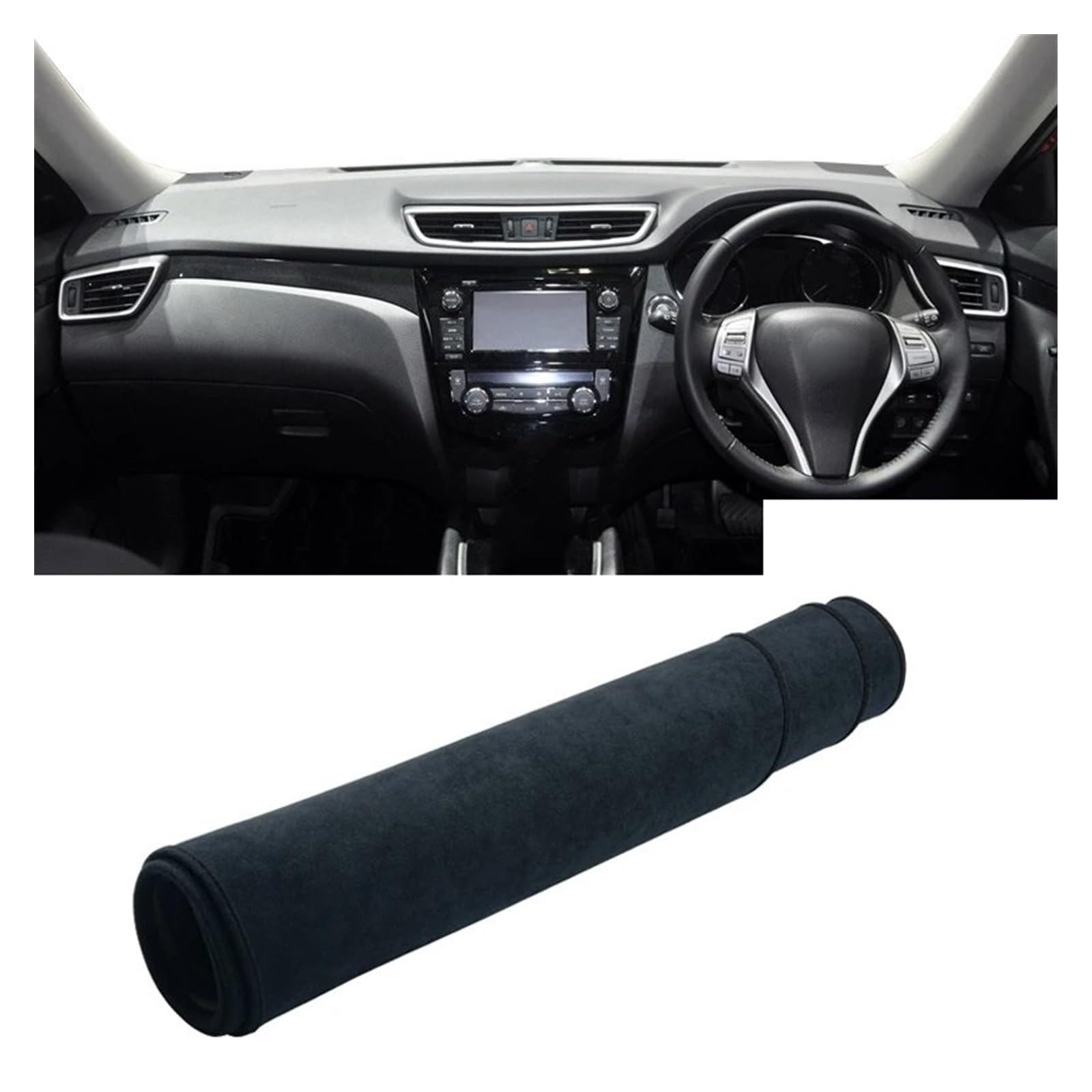 Car Dashboard Cover Mat Für Nissan Für X-Trail Für X Trail Für Xtrail Für T32 2014-2020 Auto-Armaturenbrett-Abdeckung Armaturenbrettmatte Sonnenschutz Rutschfeste Unterlage Armaturenbrett Matte(B Blac von XRUKGUO