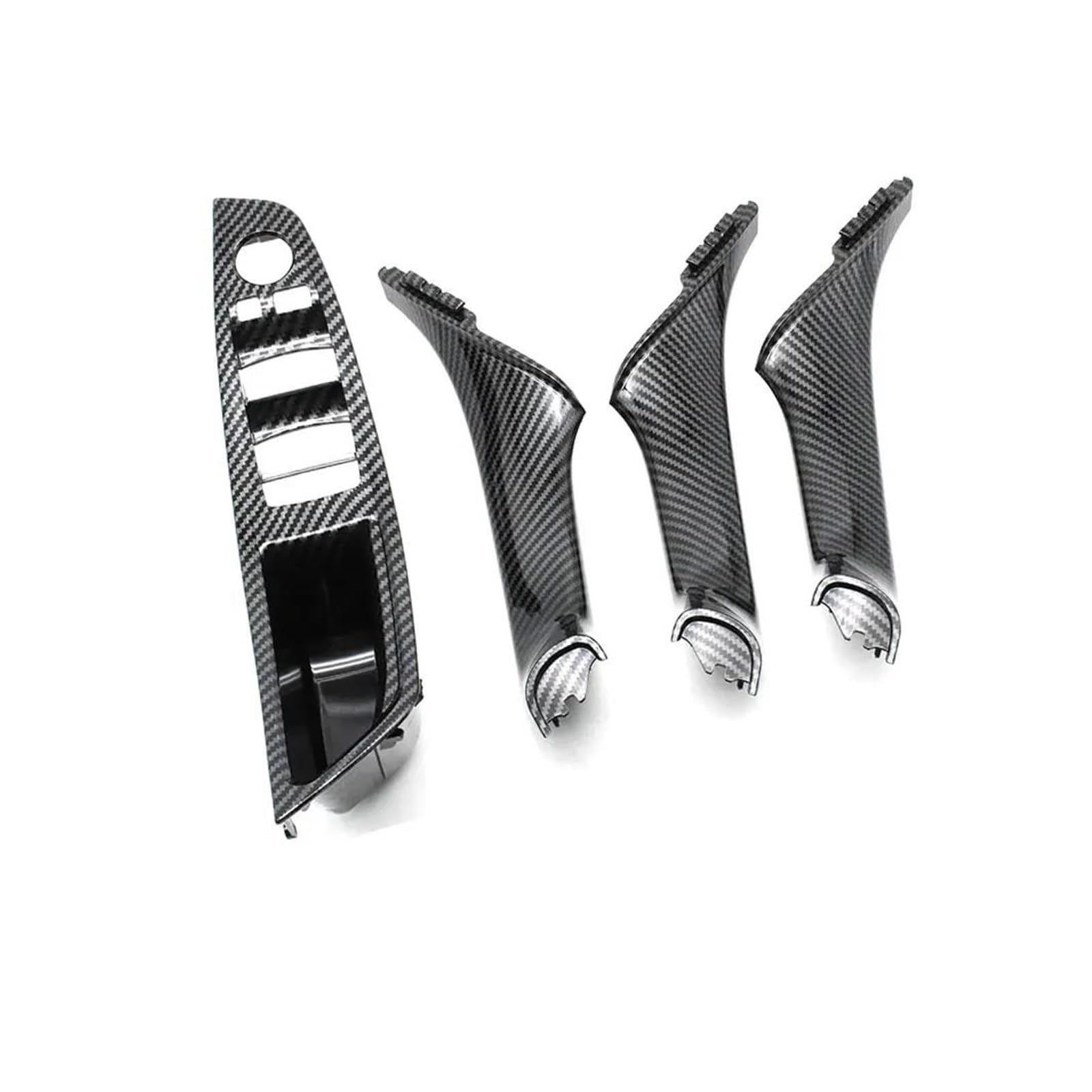 Innengriff Auto Innentürgriff 4PCS Für 5 Series F10 F11 520i 523i 525i 528i 535i Innen Fensterheber Schalter Abdeckung Fahrer Tür Inner Griff Abdeckung Trim(A Carbon 4pcs) von XRUKGUO