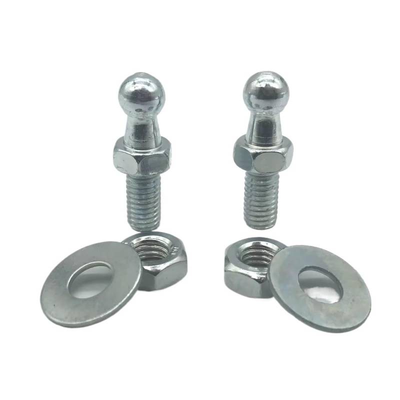 Kofferraum Gasfeder 2x10mm M8 M6 Für Spring Lift Unterstützt Universal Boot Motorhaube Gas Strut End Fitting Anschluss Ball Schraube Bolzen Pin Mit Dichtung Mutter Heckklappendämpfer(M6) von XRUKGUO