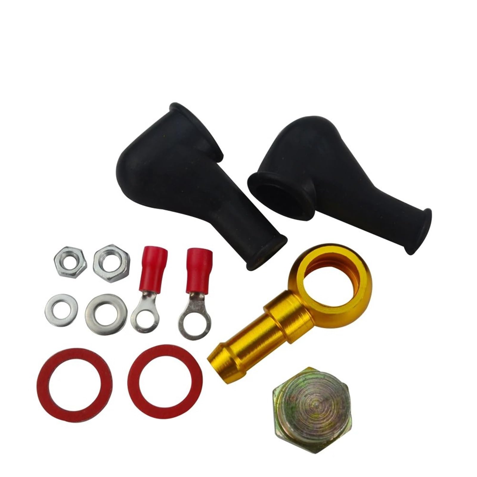 Motorrad Kraftstoff Pumpe Für Banjo 044 KRAFTSTOFFPUMPE Fitting KIT Schlauch Adapter Union 8MM Outlet Tail FK046 Kraftstoffförderpumpe von XRUKGUO