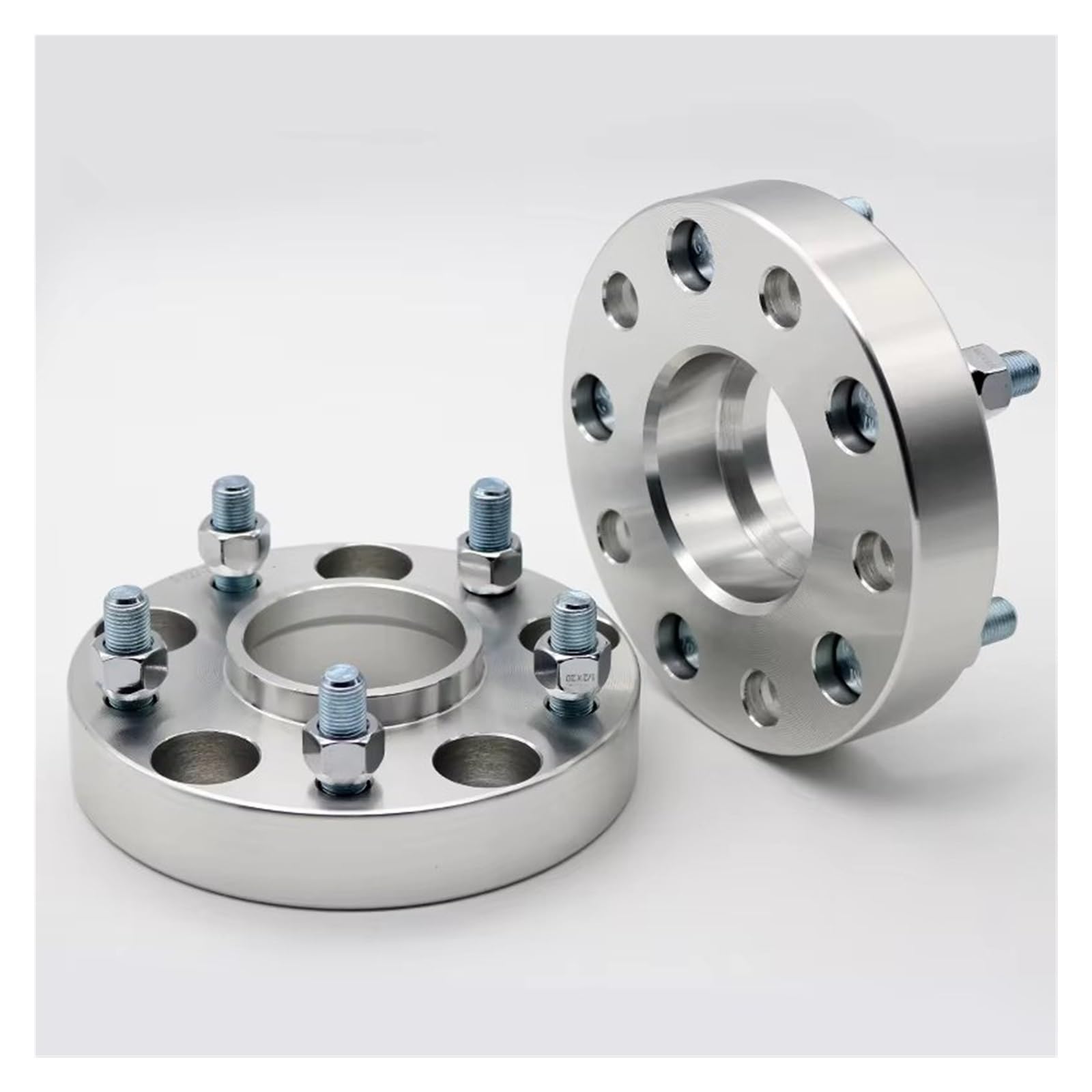 Spurverbreiterung 2 Stück 15/20/25/30/35/40/50mm PCD 5x114,3 CB 67,1mm Aluminium Rad Spacer Adapter 5 Lug Anzug Für Mazda Universal Auto M12XP1.5 Distanzscheiben Räder(2piece 20mm Silver) von XRUKGUO