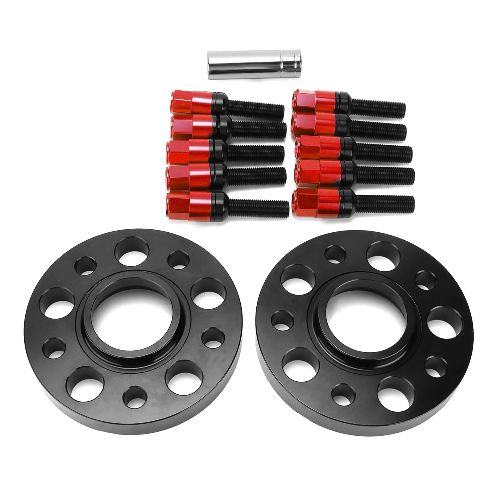 Spurverbreiterung 2-teiliges 20-mm-Radabstandshalter-Set Ersatz Für Benz W215 W216 CL ClassCL500 CL600 Für AMG 2000–2011 (rot). Hubzentrische Geschmiedete Adapterräder Distanzscheiben Räder von XRUKGUO