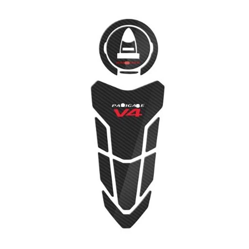 Kraftstofftank Traction Pad Protector Für Panigale V4 V4S 2018-2020 Motorrad Öl Tank Pad Aufkleber Decals Pad Seite Protector Motorrad Gas Tank Protector von XSFIBHKM