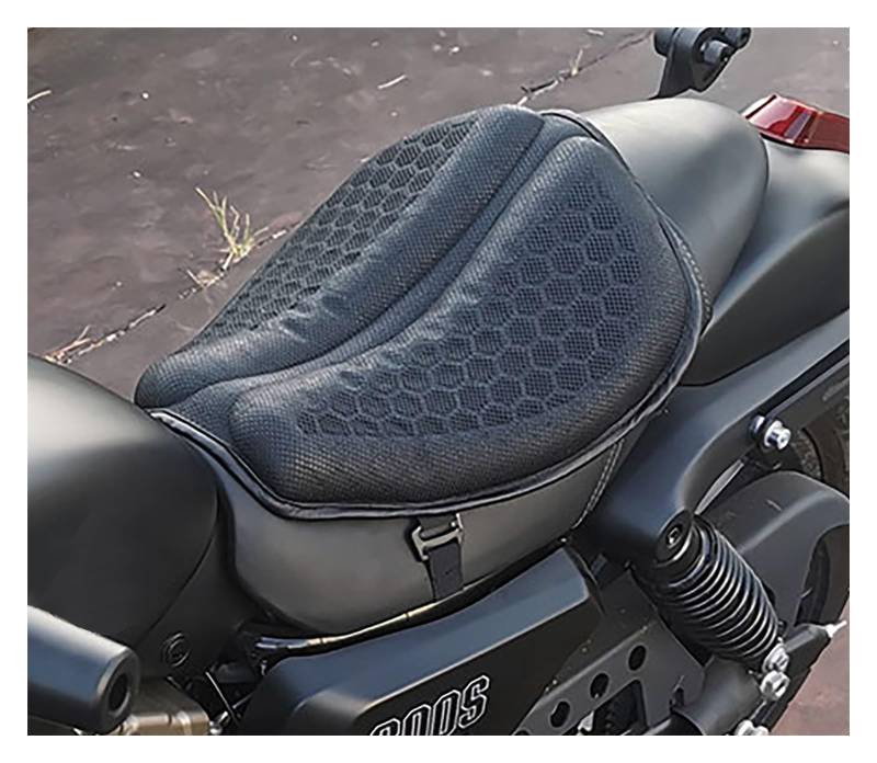 Net Pad Schutz Motorrad-Zubehör-Sitzkissen, 3D, Atmungsaktiv, Bequem, Langlebig, rutschfest, Stoßdämpfend, Ge-l-Sitzkissen von XSFIBHKM