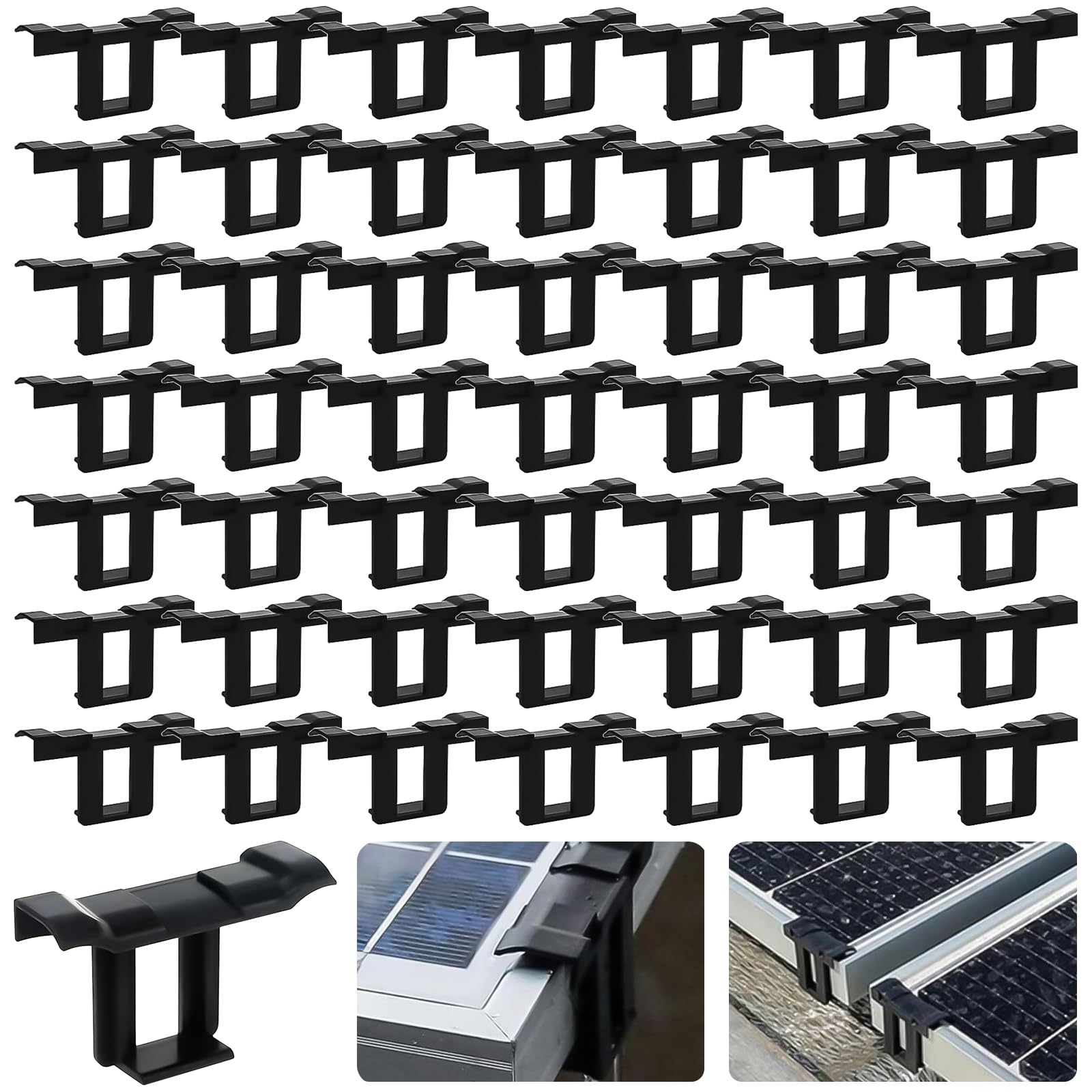 XSHAO® 30 Stück Solarpanel Wasserablauf Clips, Wasserablauf Pv Module Solar Entwässerung Clips, Solarmodul Reinigungsclips für Photovoltaik Panel 30mm von XSHAO