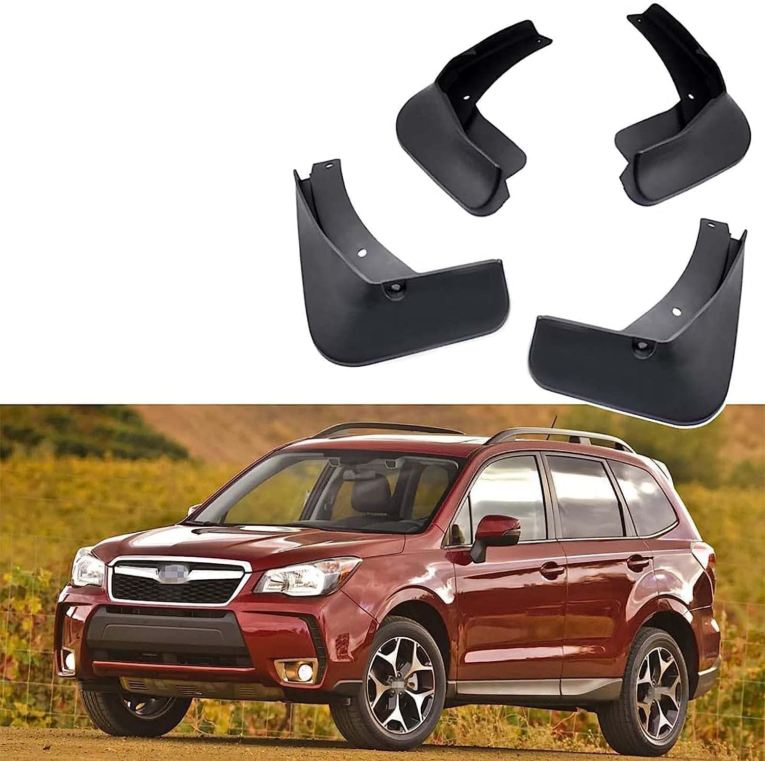 Auto Schmutzfänger für Subaru Forester 2014-2018, Vorne Hinten Kotflügel Spritzschutz Protection Styling Auto Zubehör von XSYing