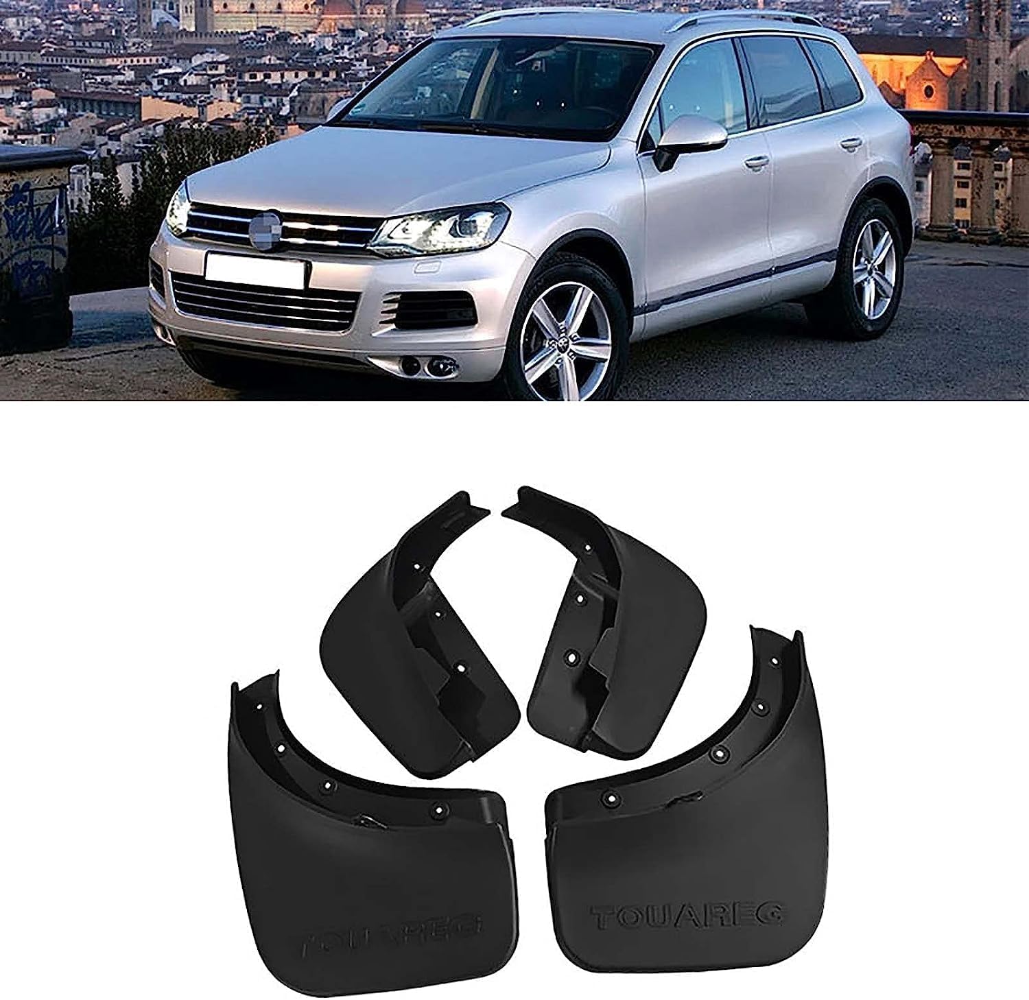 Auto Schmutzfänger für VW Touareg 2011-2016, Vorne Hinten Kotflügel Spritzschutz Protection Styling Auto Zubehör von XSYing