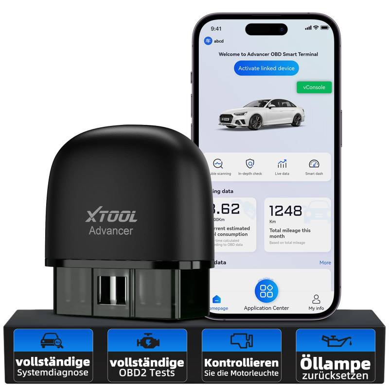 XTOOL AD20 Pro OBD2 Diagnosegerät Auto Scanner Alle System Scan, Obd2 Auslesegerät mit DTC-Definition, Öl-Reset, 11+ Sprachen, Spannungserkennung, lebenslange Updates, iOS und Android von XTOOL