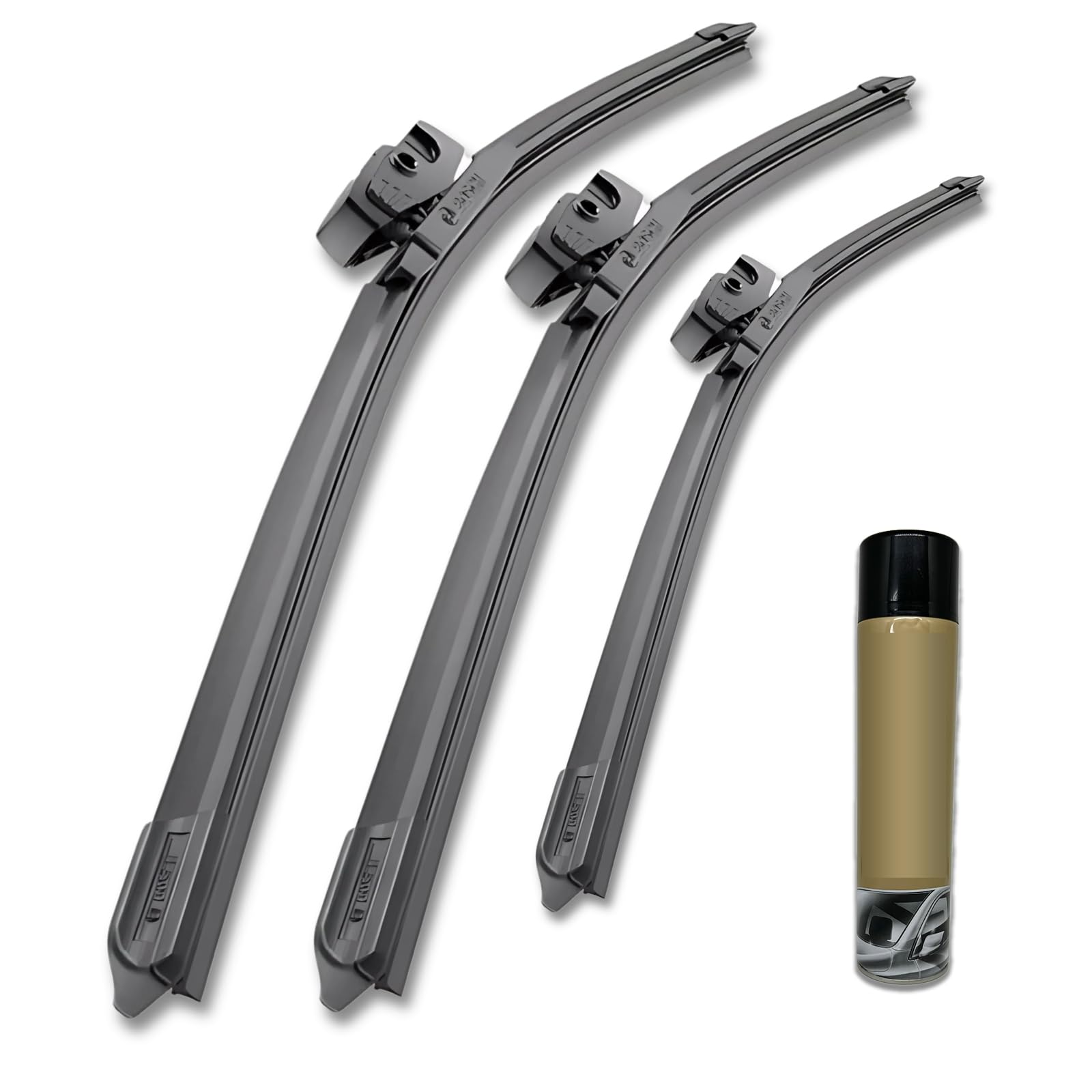 3x Scheibenwischer AEROECO (SET) passt für MAZDA 6 FASTBACK Bj. 2008-2012 + Schaum Reiniger von XTRM-CAR