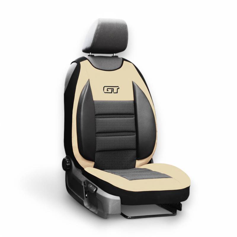 XTRM-CAR Sitzbezüge GT Ergonomic für Alfa Romeo 145 - Hochwertige Autositzbezüge (BEIGE, 1x Sitzbezug) von XTRM-CAR