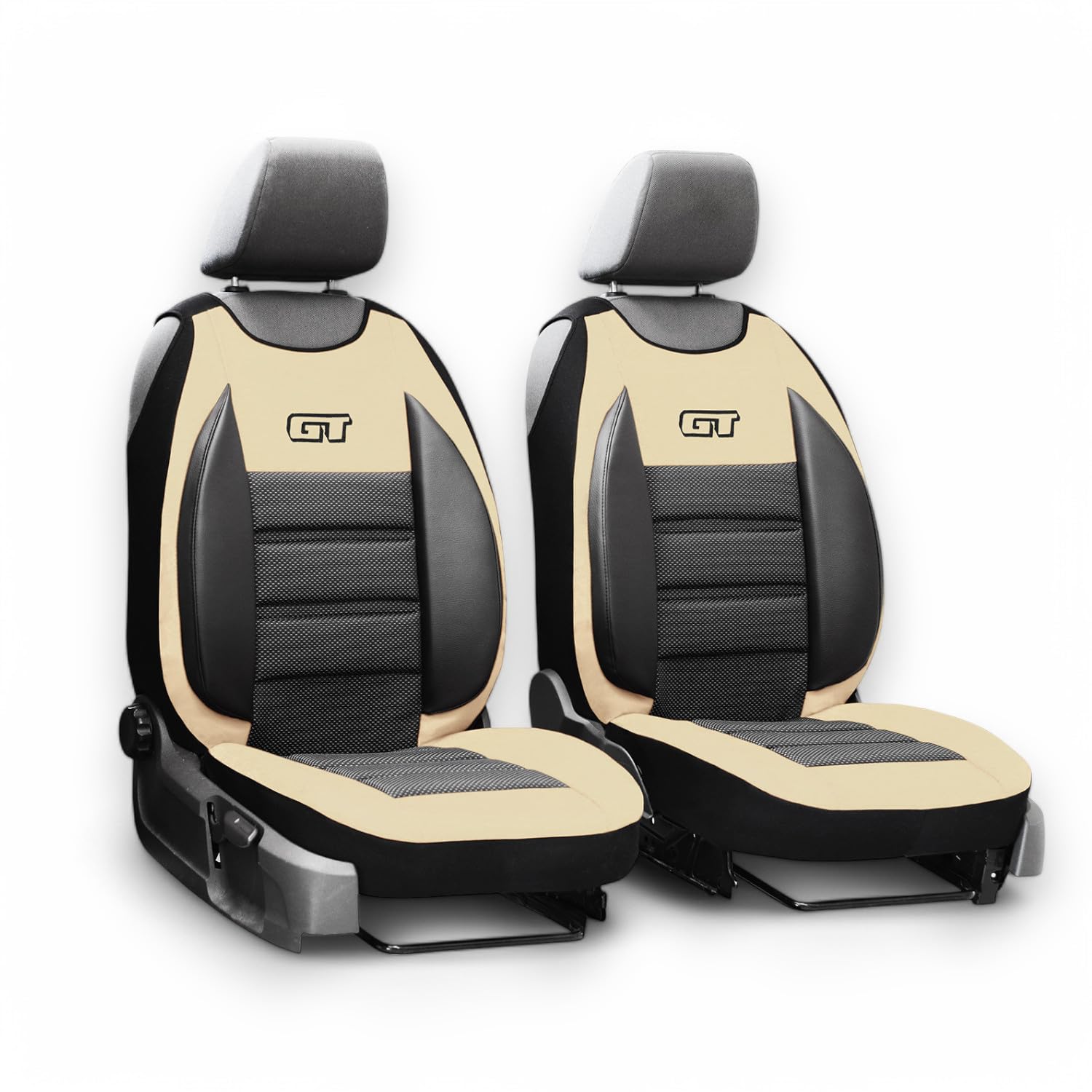 XTRM-CAR Sitzbezüge GT Ergonomic für Alfa Romeo 145 - Hochwertige Autositzbezüge (BEIGE, 2X Sitzbezüge (1+1)) von XTRM-CAR