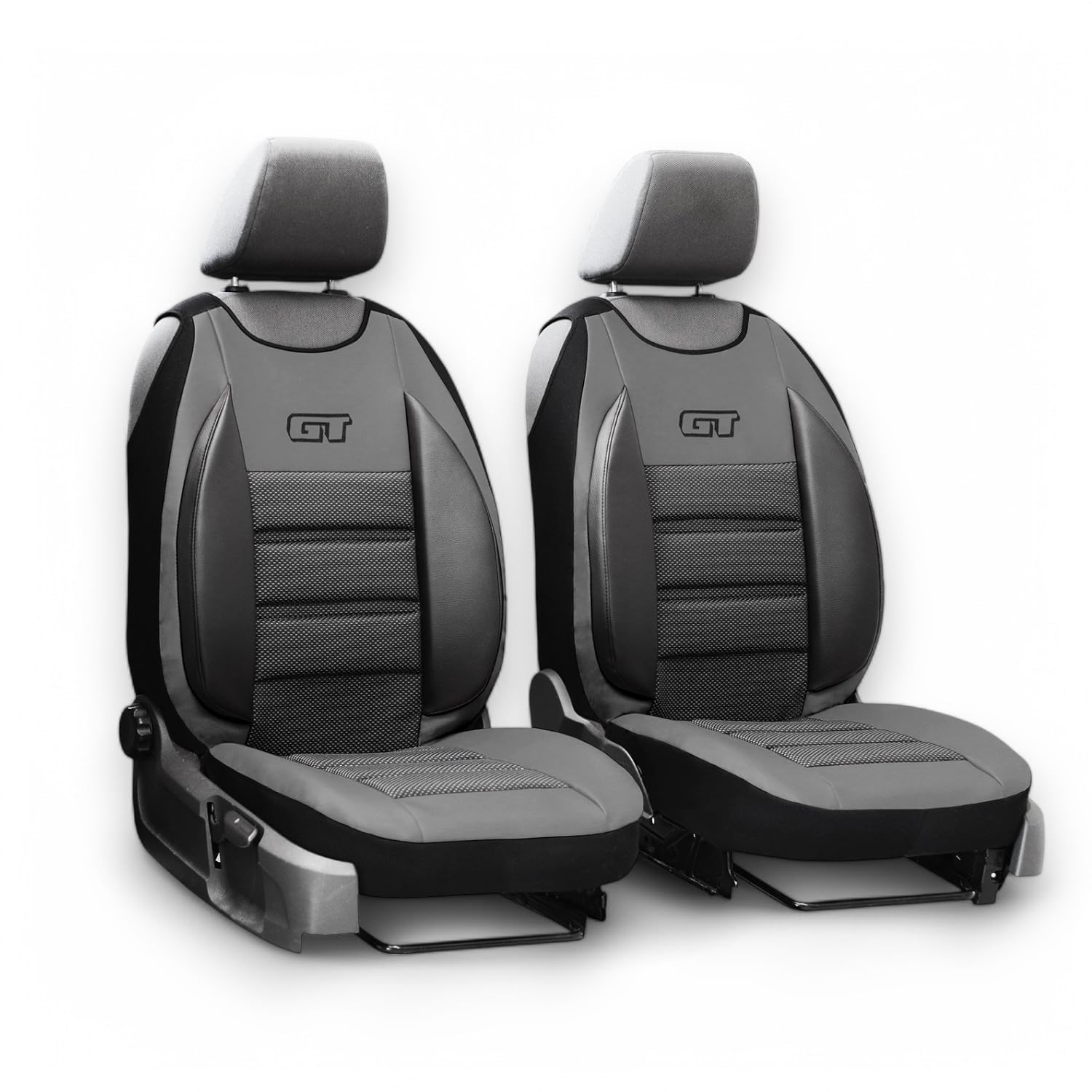 XTRM-CAR Sitzbezüge GT Ergonomic für Alfa Romeo 145 - Hochwertige Autositzbezüge (GRAU, 2X Sitzbezüge (1+1)) von XTRM-CAR