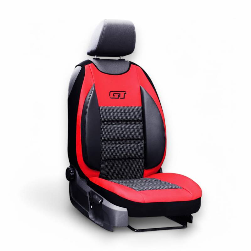 XTRM-CAR Sitzbezüge GT Ergonomic für Alfa Romeo 145 - Hochwertige Autositzbezüge (ROT, 1x Sitzbezug) von XTRM-CAR