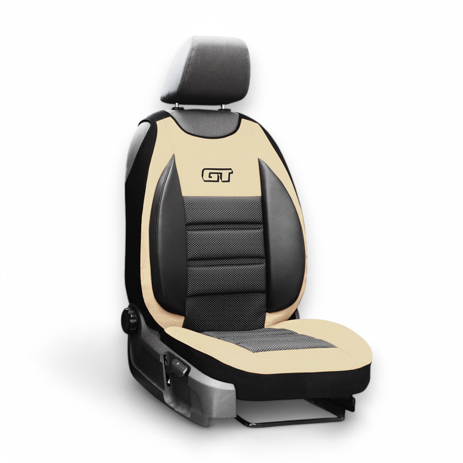 XTRM-CAR Sitzbezüge GT Ergonomic für Alfa Romeo 147 - Hochwertige Autositzbezüge (BEIGE, 1x Sitzbezug) von XTRM-CAR