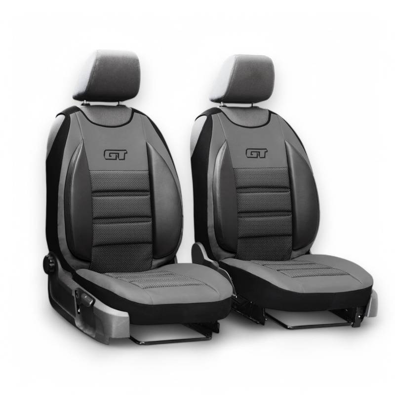 XTRM-CAR Sitzbezüge GT Ergonomic für Alfa Romeo 147 - Hochwertige Autositzbezüge (GRAU, 2X Sitzbezüge (1+1)) von XTRM-CAR