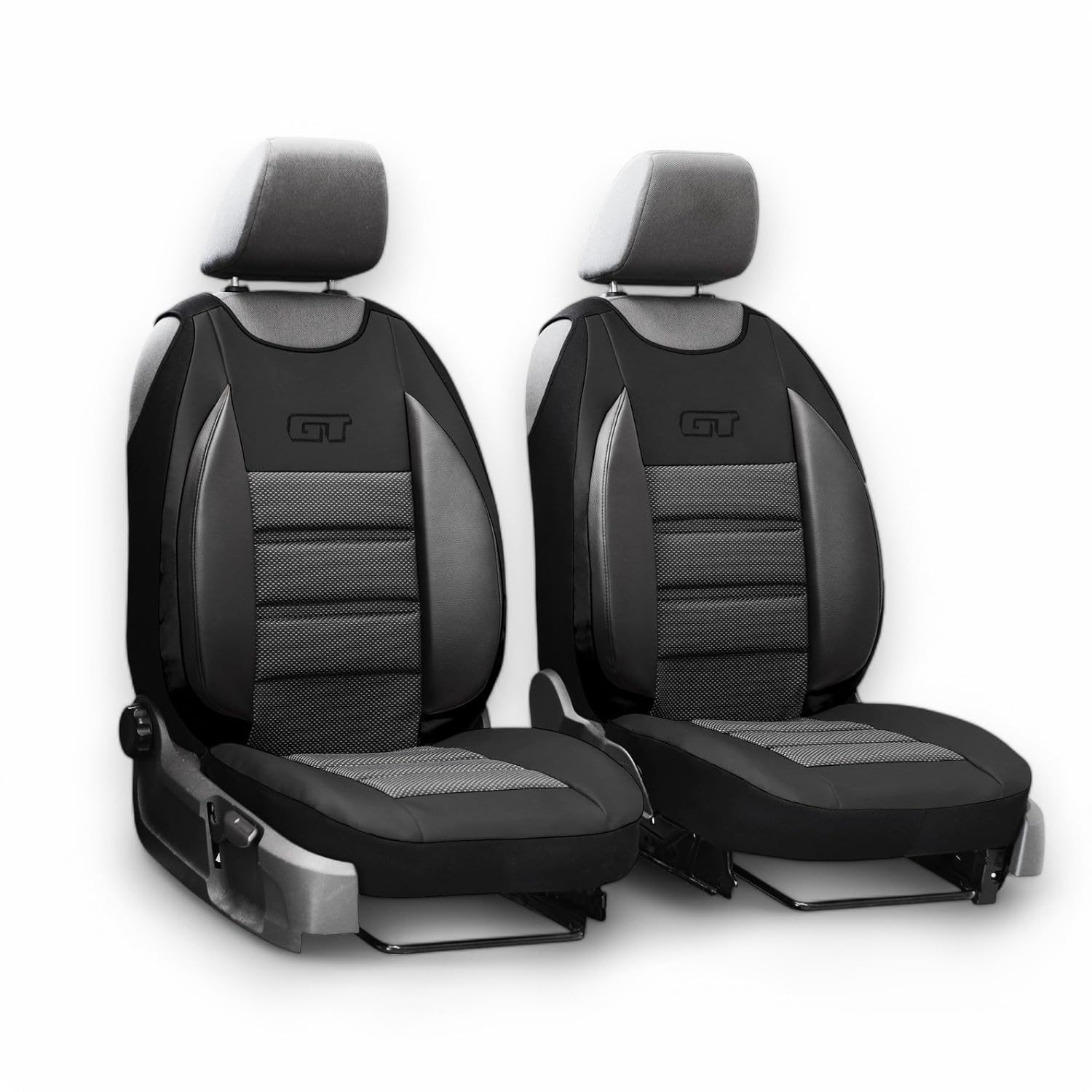 XTRM-CAR Sitzbezüge GT Ergonomic für Alfa Romeo 147 - Hochwertige Autositzbezüge (SCHWARZ, 2X Sitzbezüge (1+1)) von XTRM-CAR