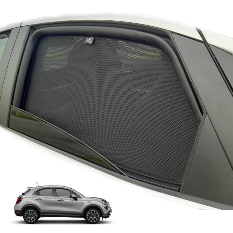 XTRM-CAR Sonnenschutz Blenden für FIAT 500X Bj. 2014-2024 ideal angepasst, UV-Schutz, Hitzereduktion (Komplettes Set) von XTRM-CAR