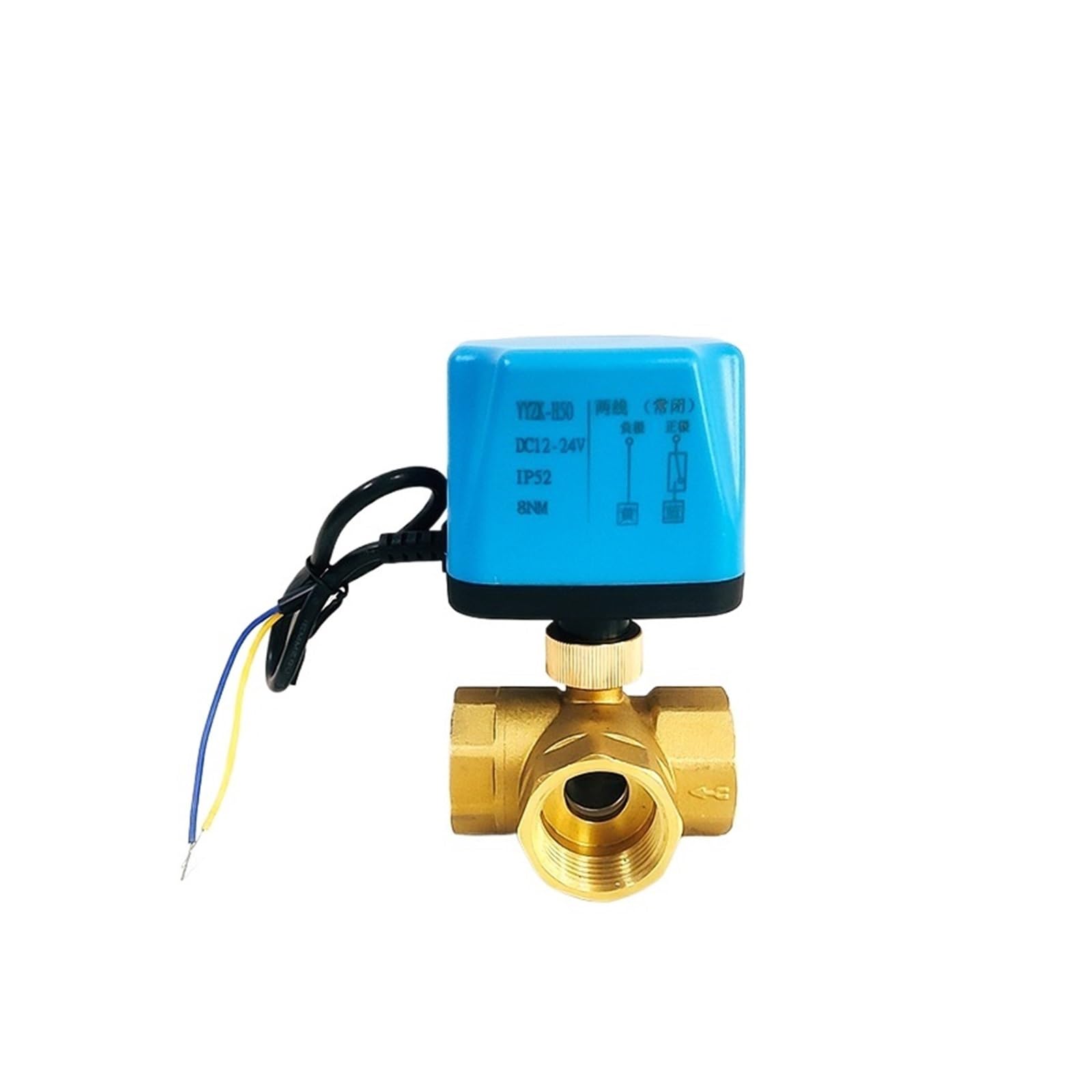 1" Three Way 220V 12V 24V 2-wire Brass Ball Valve Normally Closed Motorized Ball Valve(24VDC_NORMALLY OPEN) von XTVVTODJXT