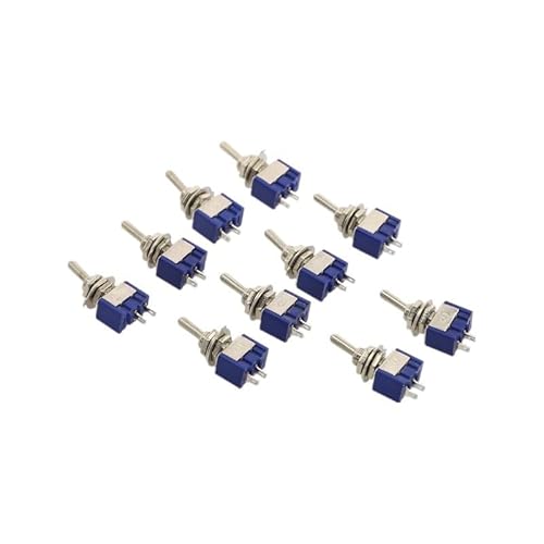 10 x On/Off Miniature Toggle Switch Car Dashboard SPST 2Pin Blue von XTVVTODJXT