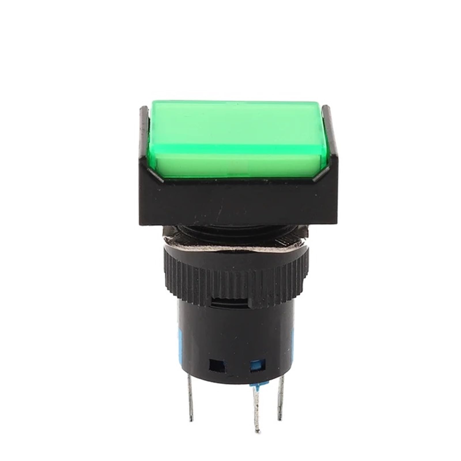 16mm With Light AB6 5Pin 8Pin Push Button Switch Small Square&Round Self-Locking Self-Reset Start Up Switch 3A/250V Power Switch(Rectangle Green,5PIN_SELF-RESET_12V WITH LIGHT) von XTVVTODJXT