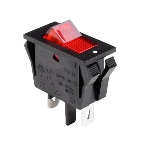 1Pc/5Pcs RK1-14 3 Feet Red Size 16 * 32mm Light Type Switch Air Cooler Cooling Fan Power Switch Rocker Switch(1PC_220V) von XTVVTODJXT