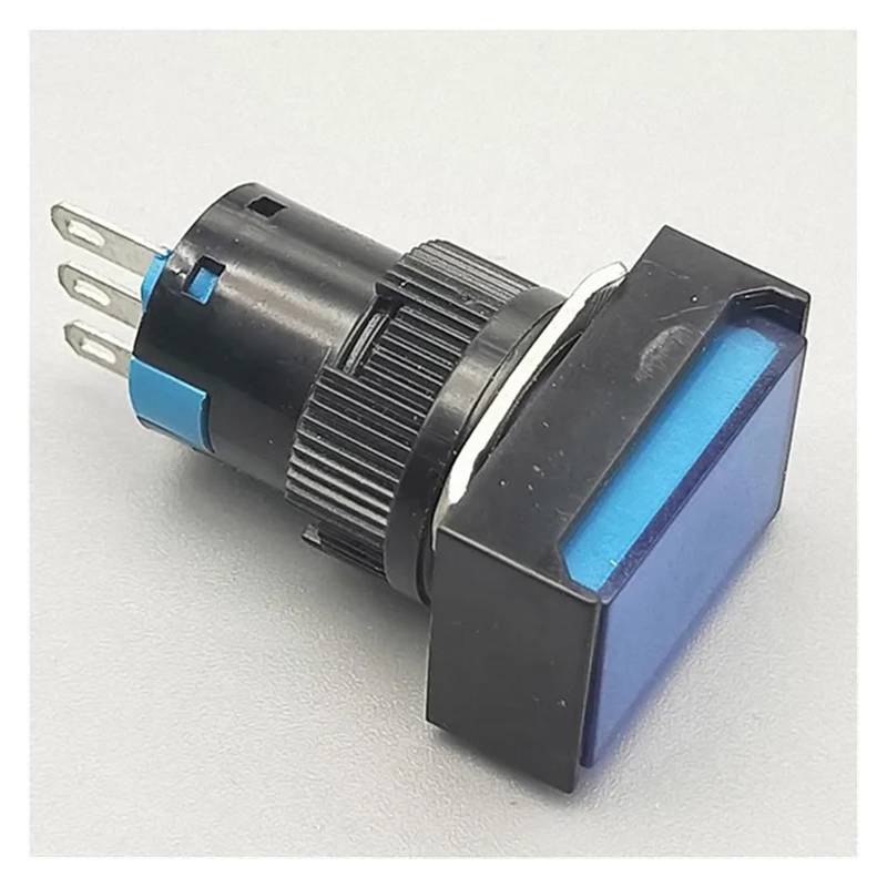 1Pcs 16mm Button switch Self lock/self reset 5A/250VAC NO+NC LA16-11J(Blue,Self lock) von XTVVTODJXT