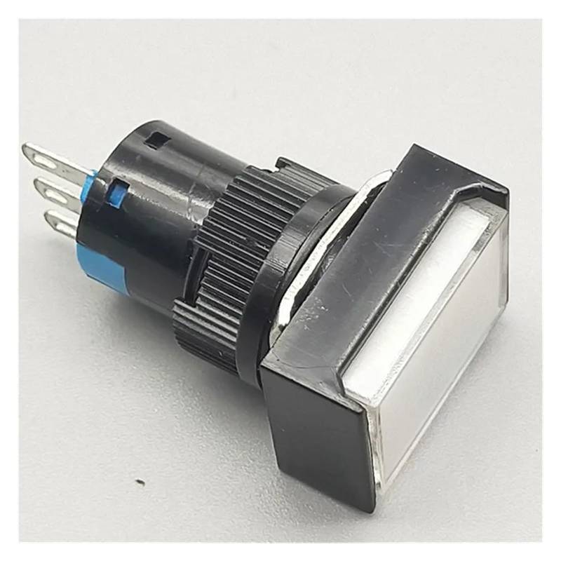 1Pcs 16mm Button switch Self lock/self reset 5A/250VAC NO+NC LA16-11J(WHITE,Self lock) von XTVVTODJXT