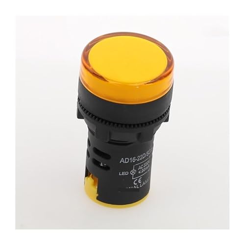 1pcs 12V 24V 220V 380V 22mm LED Power Indicator Pilot Signal Light Lamp Switch Signal Lamp(Yellow,12V) von XTVVTODJXT