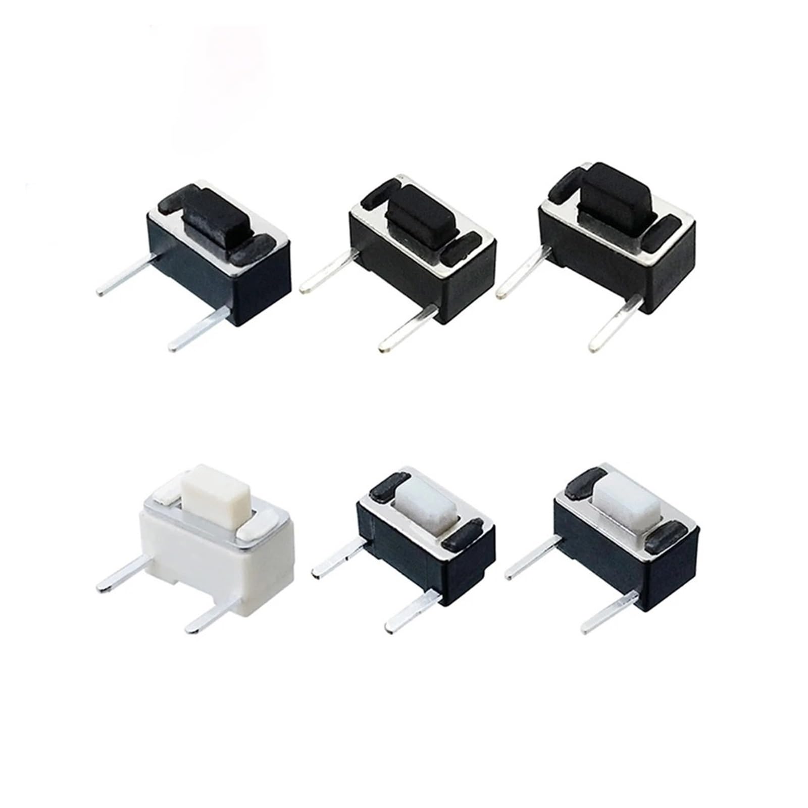 50pcs 3 * 6 * 5 White/Black Side Feet 2 Pins Touch Button MicroSwitch ON/OFF Without Positioning column(WHITE,3X6X4.3) von XTVVTODJXT