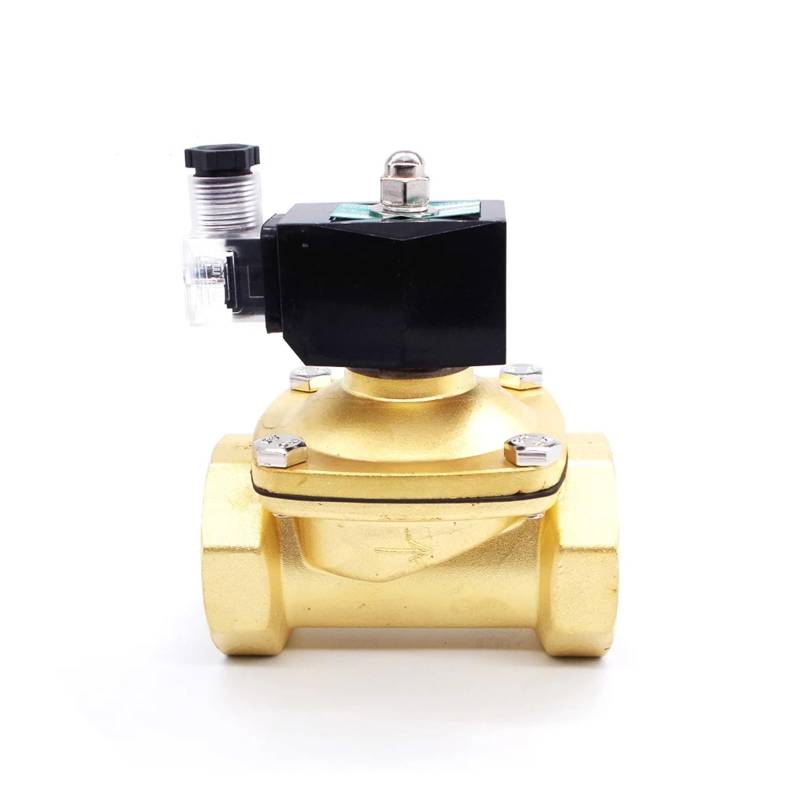 Brass 2 way 24vdc 2inch 220v Gas Solenoid Valve Normally Closed DIN coil 12v Waterproof(BSP_120VAC) von XTVVTODJXT