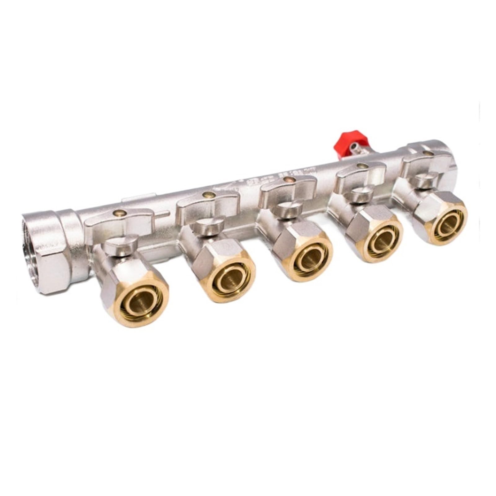 Brass water manifold floor heating manifold underfloor heating manifold ball valve manifold 2-8 ways(6-way) von XTVVTODJXT