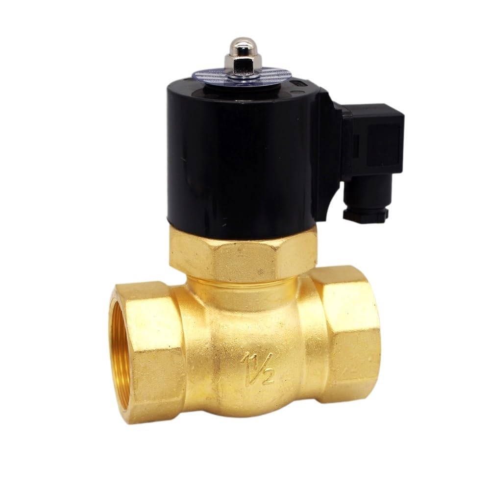 Steam Solenoid Valve,G1-1/2" 2-Way NC Brass Solenoid Valve Hi-Temp Magnetic Valve 1.6 MPa AC220v DC12(BSP_12VDC) von XTVVTODJXT